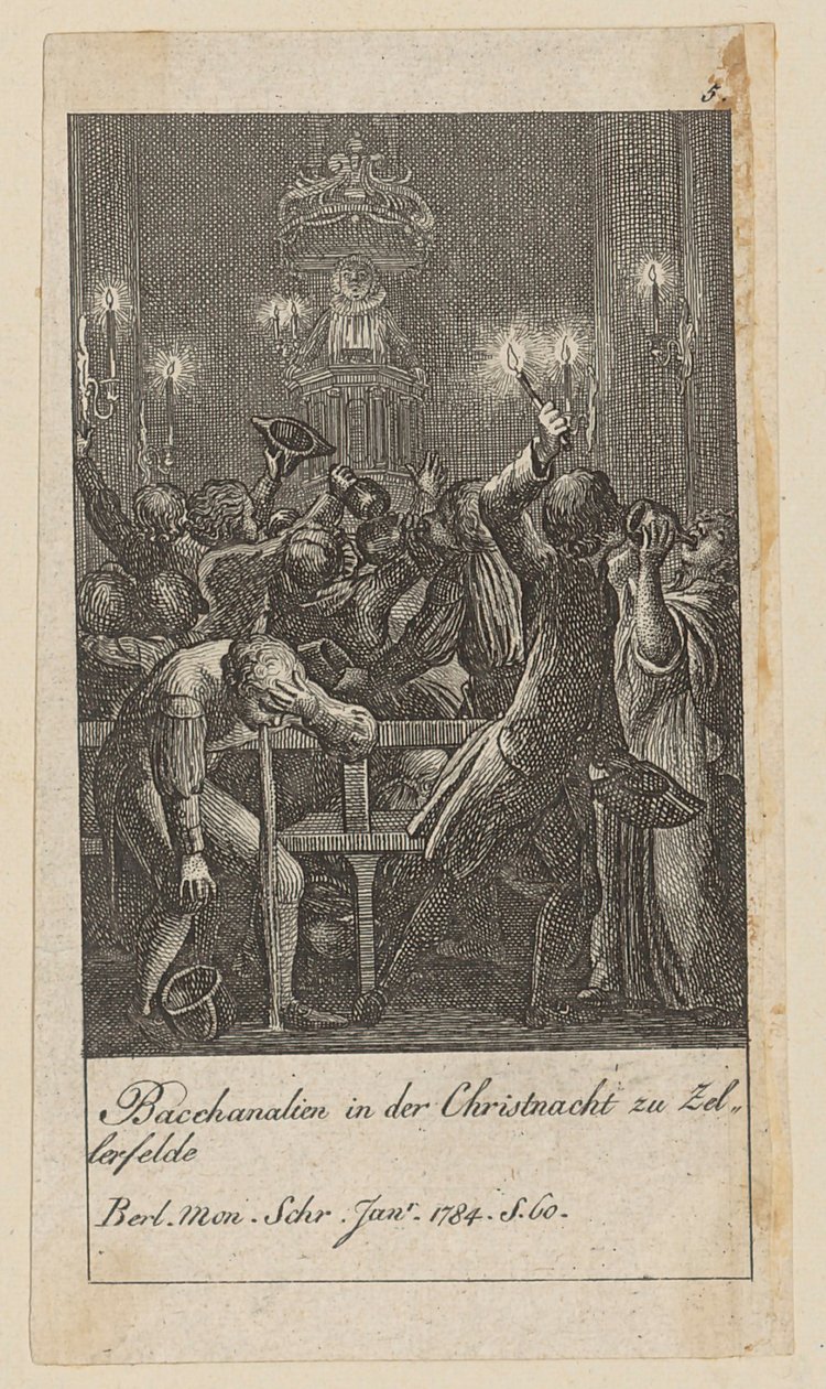 Blatt 5 der Folge "Modetorheiten" von Daniel Nikolaus Chodowiecki