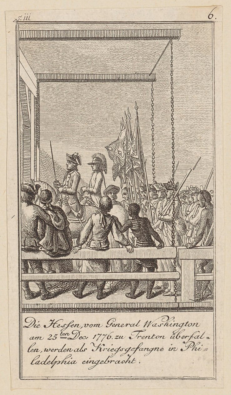Blatt 6 der Folge zum Aufsatz „Die Geschichte der Revolution von Nord-America“, von M. C. Sprengel. von Daniel Nikolaus Chodowiecki