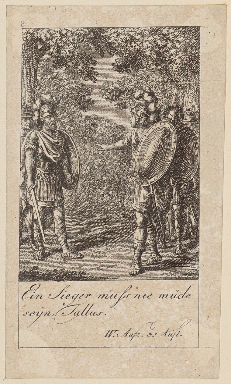 Blatt 8 zu Shakespeares „Coriolan“ von Daniel Nikolaus Chodowiecki