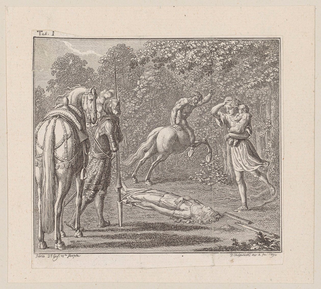 Blatt zu Wielands "Idris" von Daniel Nikolaus Chodowiecki