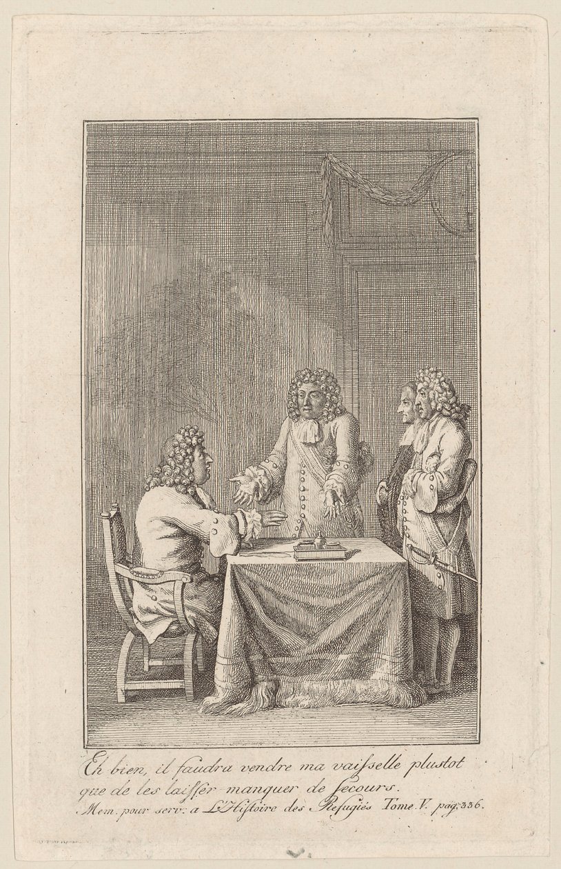 Blatt zu den "Mémoires [...] des refugiés", fünfter Band von Daniel Nikolaus Chodowiecki