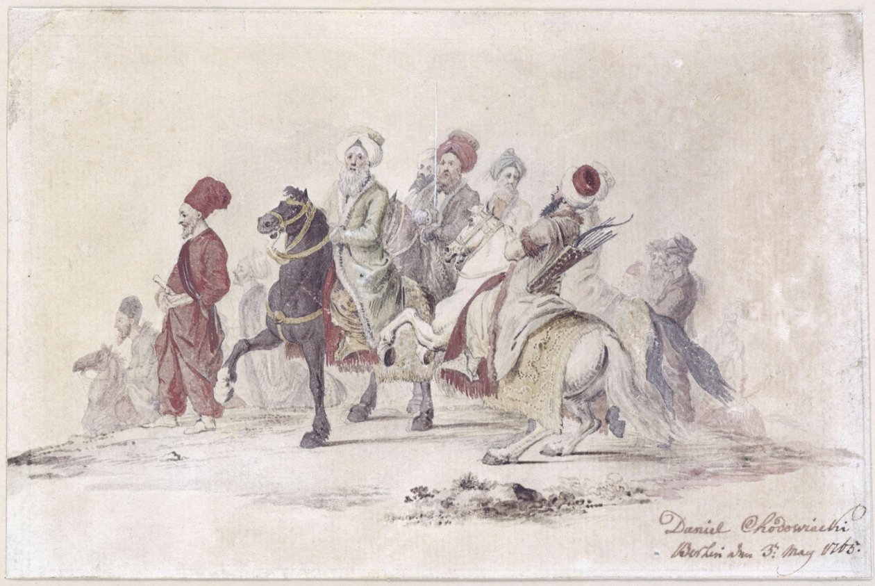 Gefolge aus der türkischen Gesandtschaft. E. 25 von Daniel Nikolaus Chodowiecki