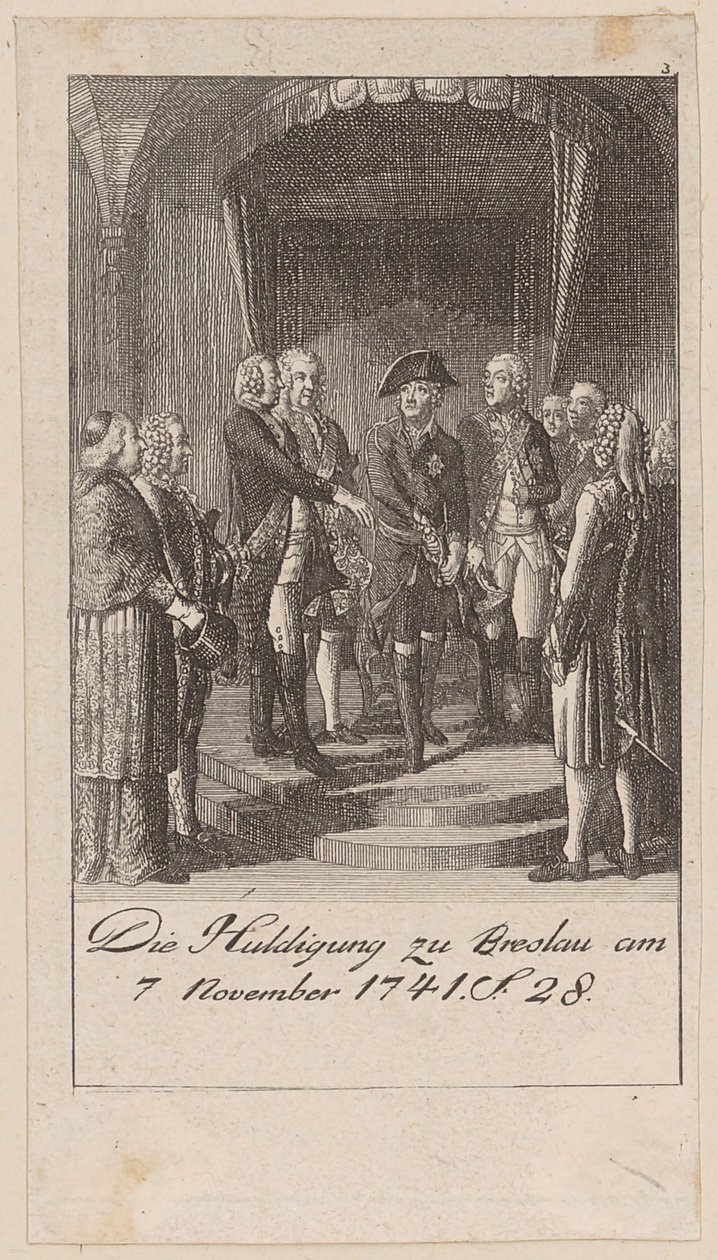 Huldigung zu Breslau am 7. November 1741 von Daniel Nikolaus Chodowiecki
