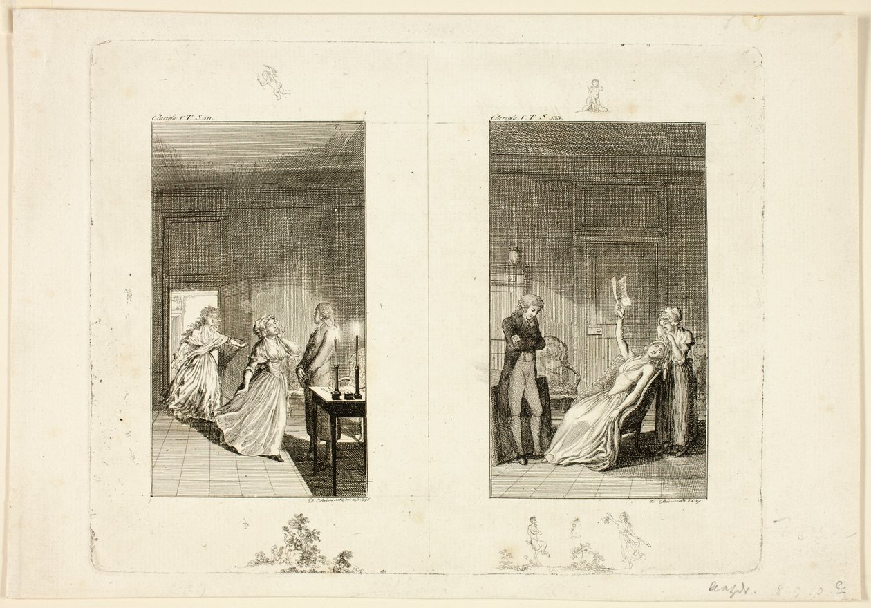 Illustration zu Samuel Richardsons Clarissa von Daniel Nikolaus Chodowiecki