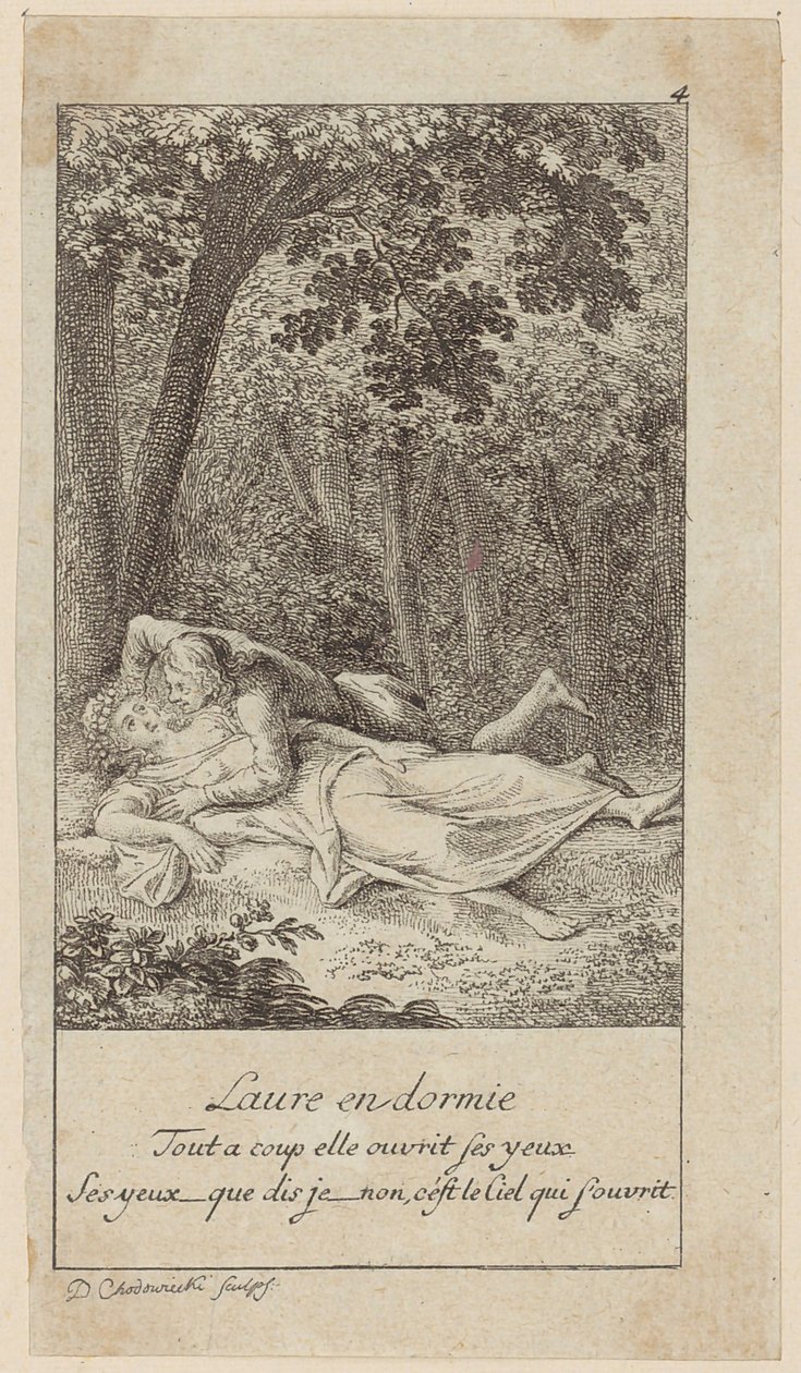 Die schlafende Laure von Daniel Nikolaus Chodowiecki