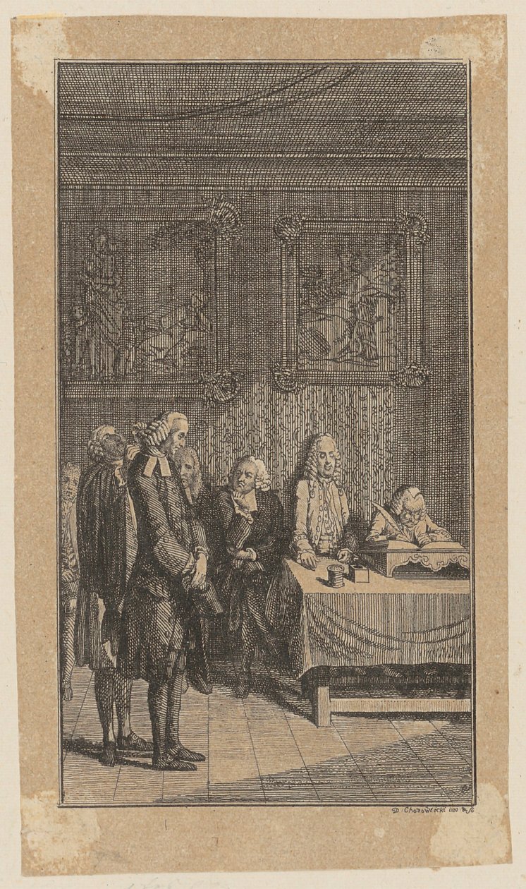 Sebaldus vor dem Konsistorium von Daniel Nikolaus Chodowiecki