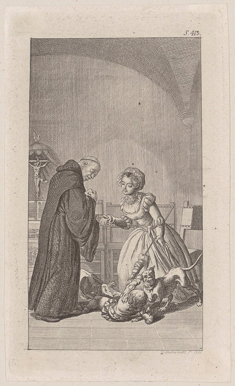 Titelkupfer zu "Der graue Bruder" von Daniel Nikolaus Chodowiecki