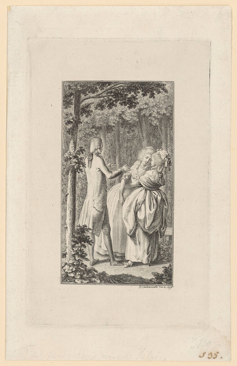 Titelkupfer zu Jean-Jacques Rousseaus "Heloise" von Daniel Nikolaus Chodowiecki
