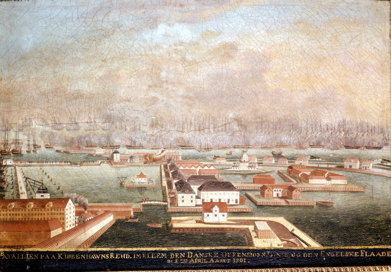 Schlacht von Kopenhagen, 1801 von Danish School