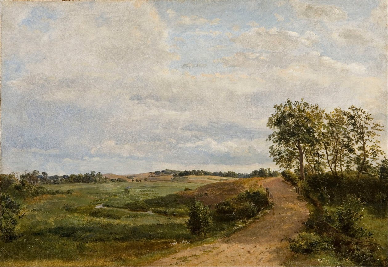 Straße über die Hügel. Studie von Dankvart Dreyer