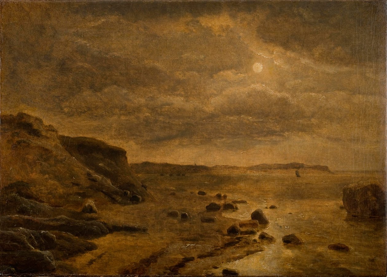 Mondlicht. Die Westküste von Jütland bei Bovbjerg von Dankvart Dreyer