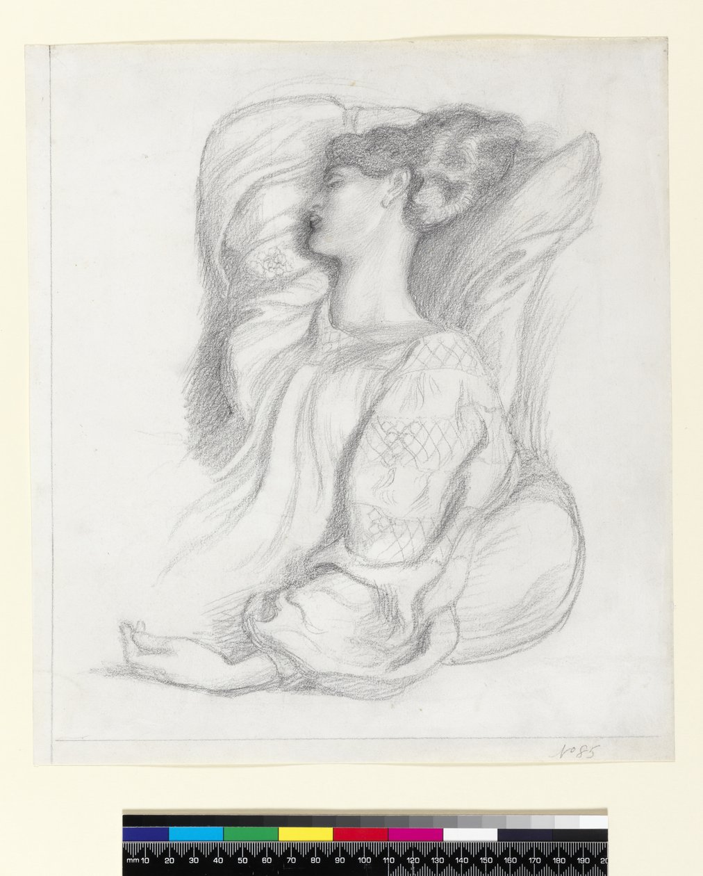 Studie von Mrs. William Morris (1839-1914), ca. 1873 von Dante Gabriel Charles Rossetti