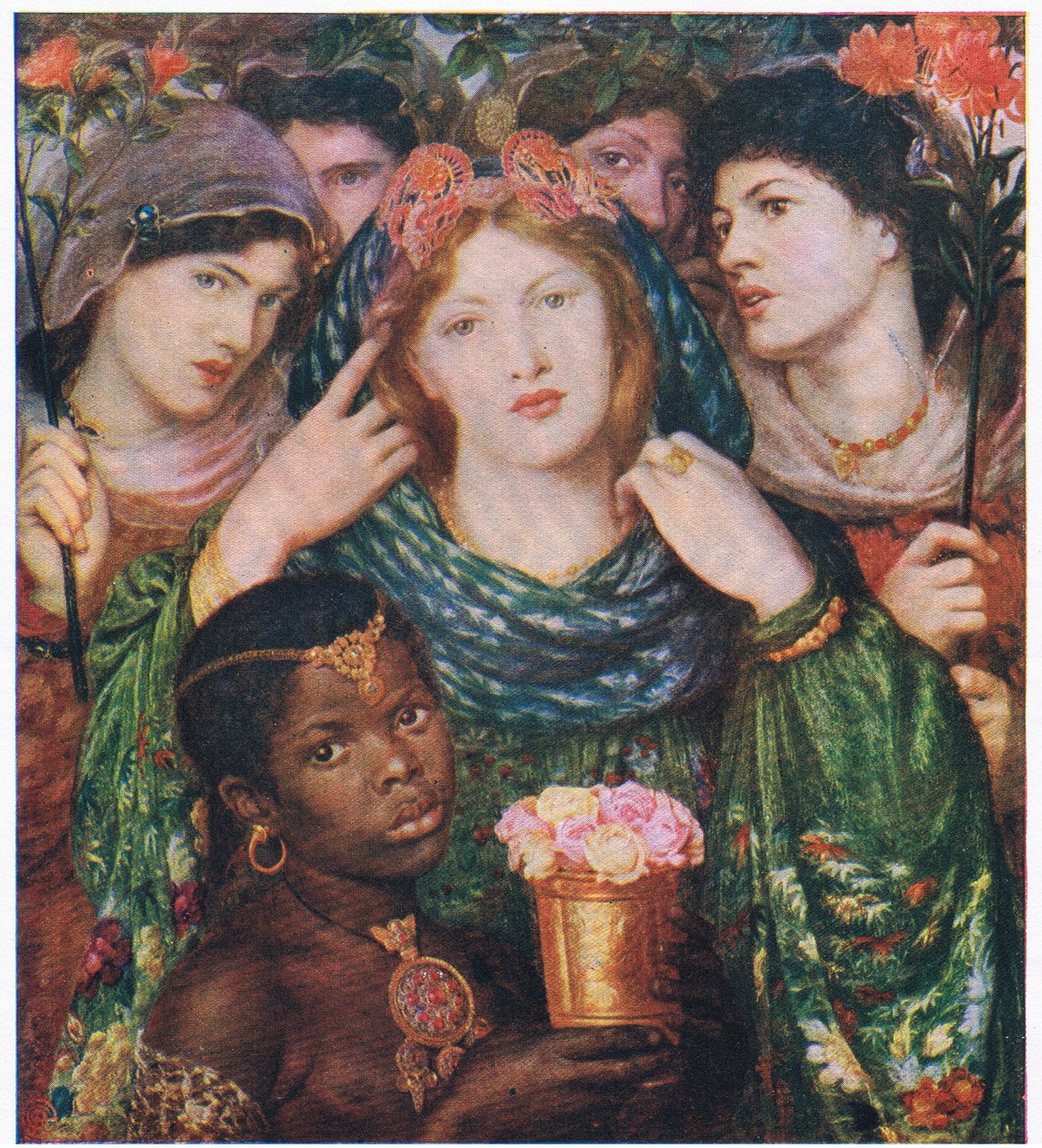 Die Geliebte, Illustration aus My Magazine (Arthur Mee), ca. 1920-30 von Dante Gabriel (after) Rossetti