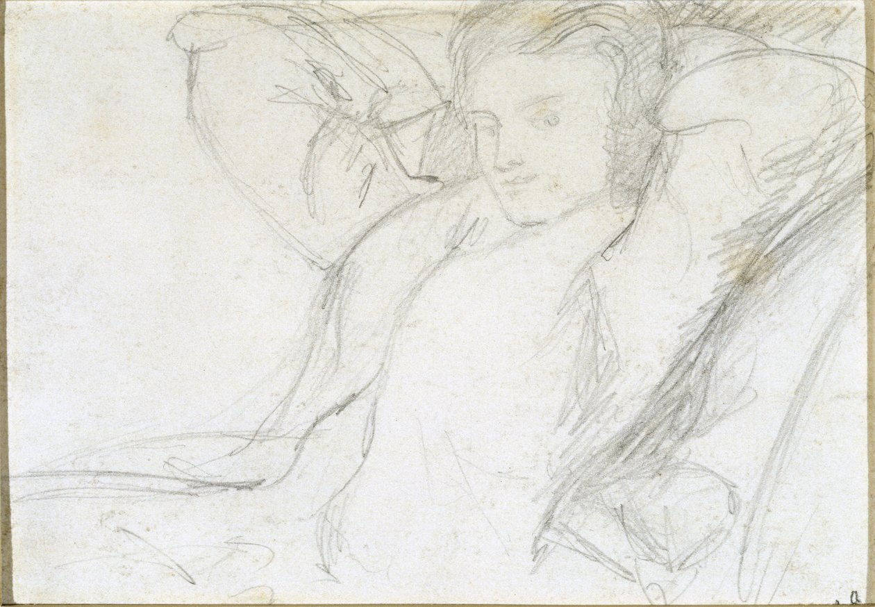 Studie einer sitzenden Dame, 1860 von Dante Gabriel Charles Rossetti