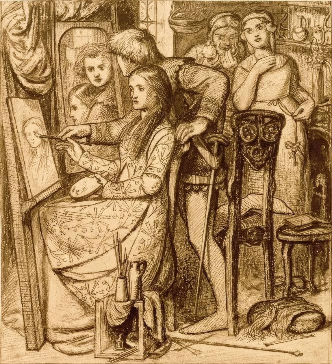 Der Spiegel der Liebe von Dante Gabriel Charles Rossetti