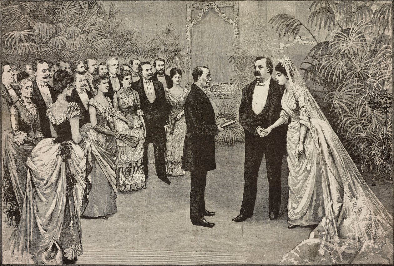 Hochzeit des amerikanischen Präsidenten Grover Cleveland und Frances Folsom, 2. Juni, Washington, USA von Dante Paolocci