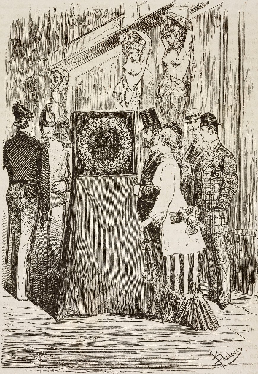 Der Kranz für Karl Albert auf dem Kapitolinischen Hügel, Rom, Italien, Gravur von Dante Paolocci aus L