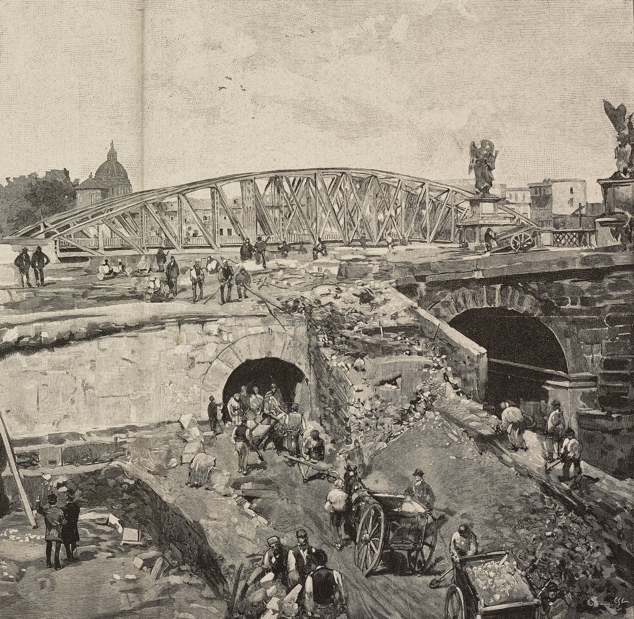 Arbeiten an der Ponte Sant