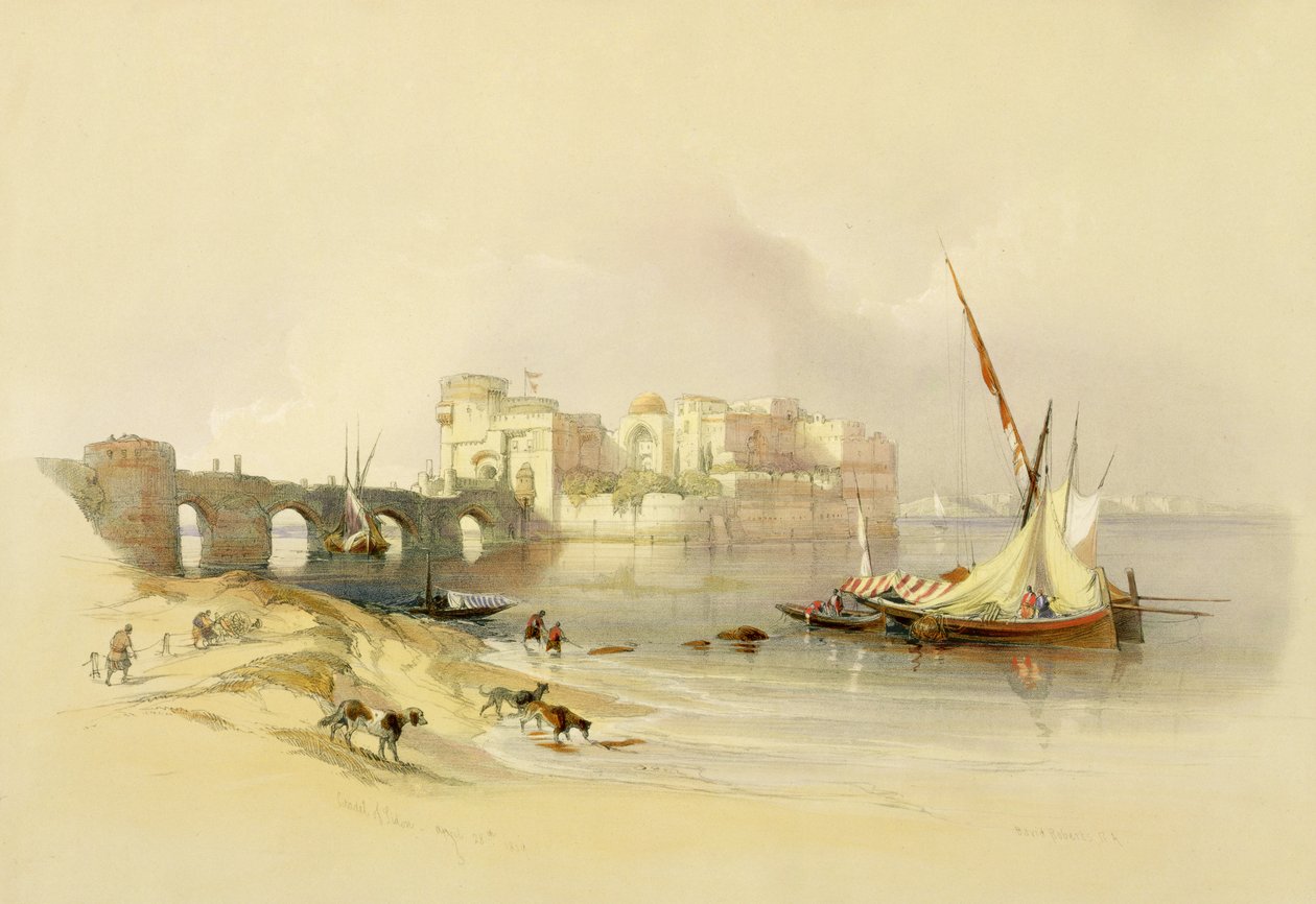 Zitadelle von Sidon, 28. April 1839, Platte 76 aus Band II von 