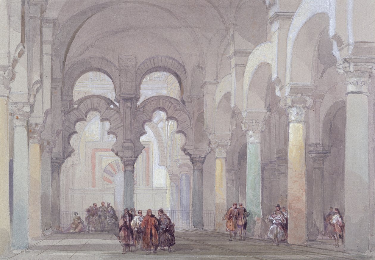 Die Moschee von Cordoba, 1833 von David Roberts