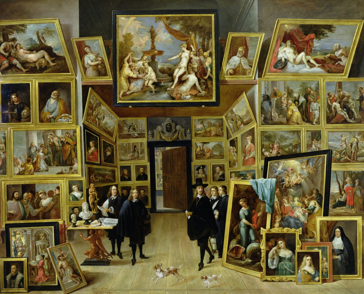 Erzherzog Leopold Wilhelm (1614-61) in seiner Gemäldegalerie, ca. 1647 von David Teniers the Younger