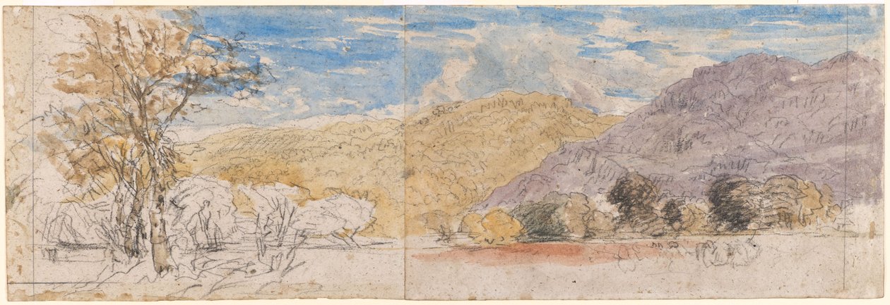 Gebirgige Landschaft, Nordwales von David Cox