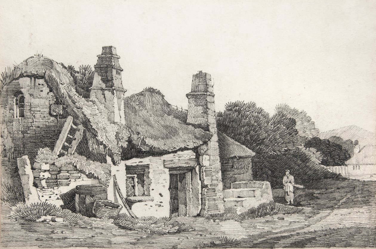 Verfallenes Cottage von David Cox