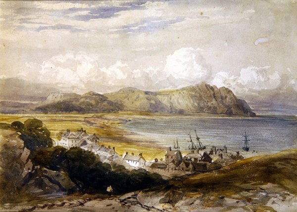 Ansicht eines Hafens von David Cox