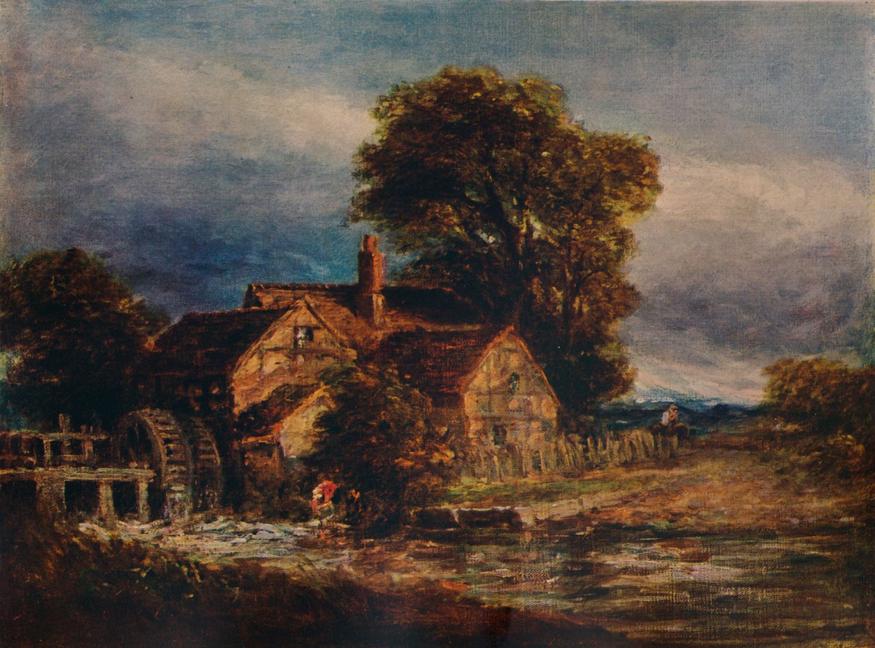 Das Wasserrad, ca. 1839 von David Cox the elder: Kunstdruck