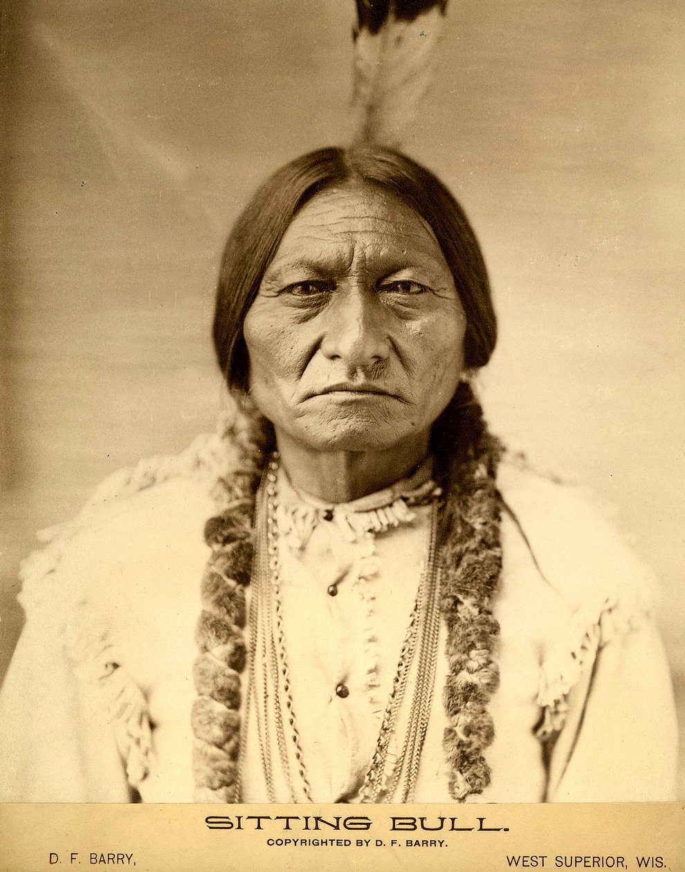 Sitting Bull (1834-1890) amerikanischer Dakota-Sioux-Häuptling (indianischer Name Tatanka Iyotake) Fotografie von David F. Barry von David Frances Barry