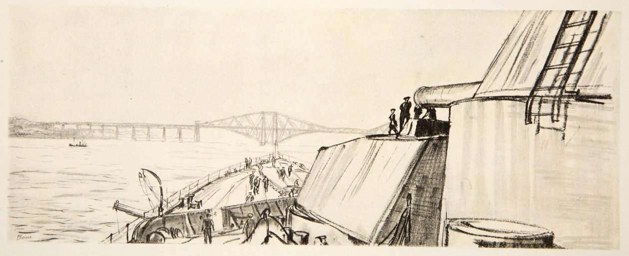 Auf einem Schlachtschiff: im Forth, Illustration aus 
