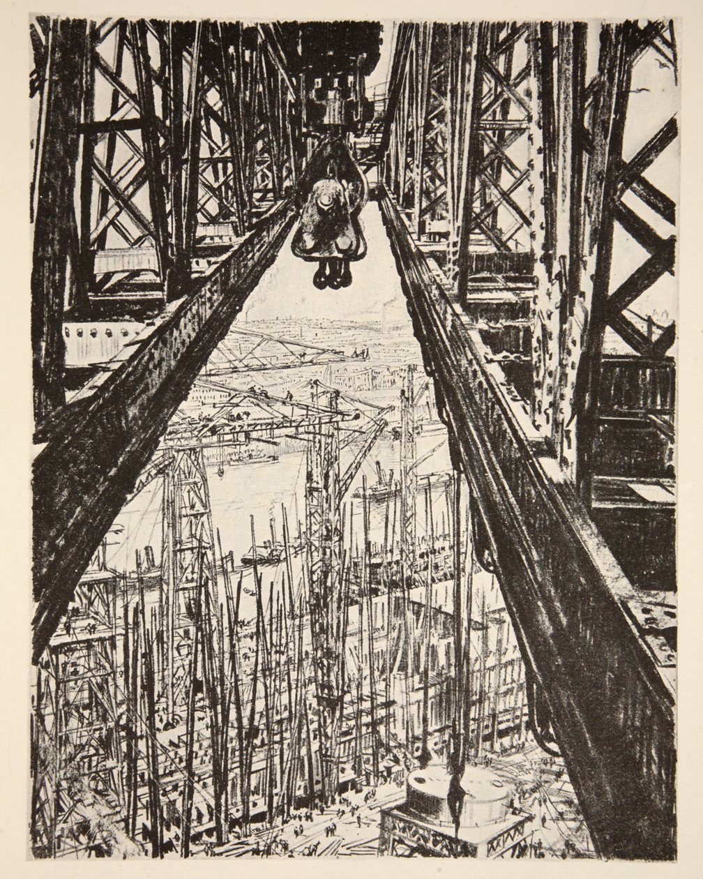 Werft vom großen Kran aus gesehen, Illustration aus 