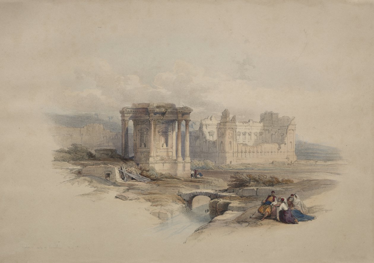 Runder Tempel in Baalbek von David Roberts