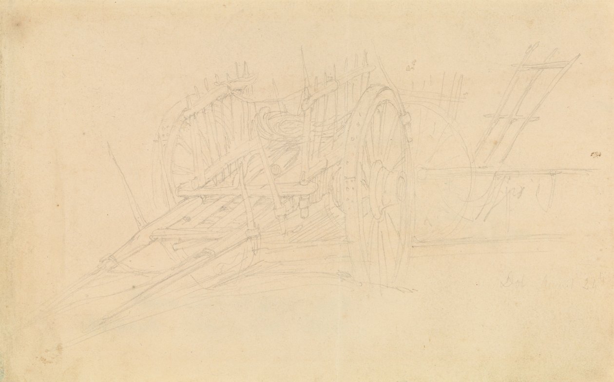 Bauernwagen in Dol, 1843 von David Roberts