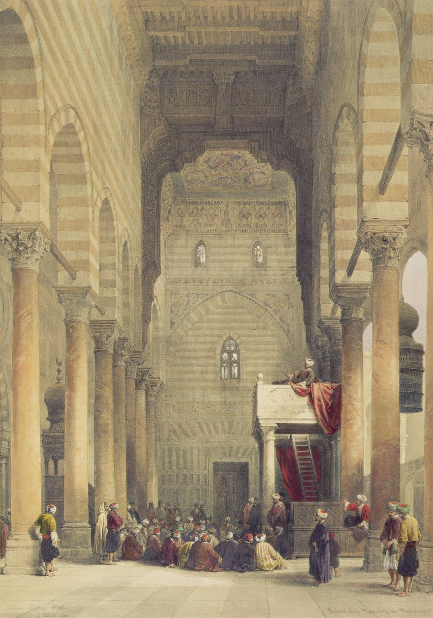 Innenraum der Moschee der Metwalys, Kairo, aus Ägypten und Nubien, Bd.3 von David Roberts
