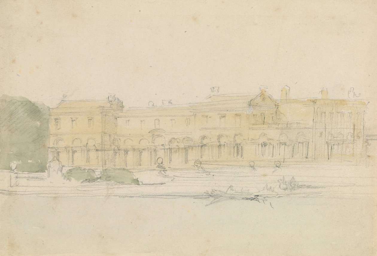 Palast an einem Fluss von David Roberts