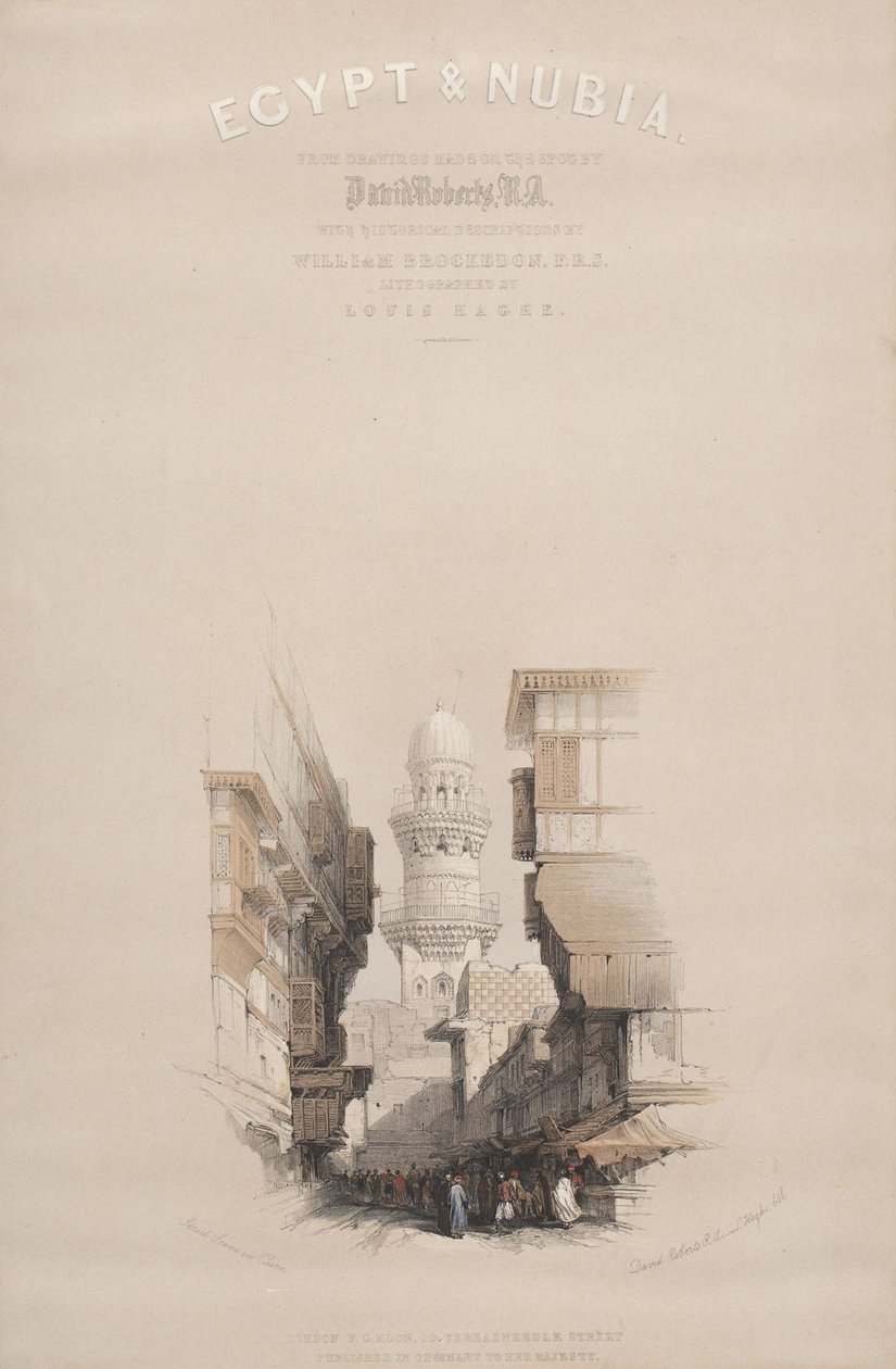 Straßenszene in Kairo, Ägypten von David Roberts