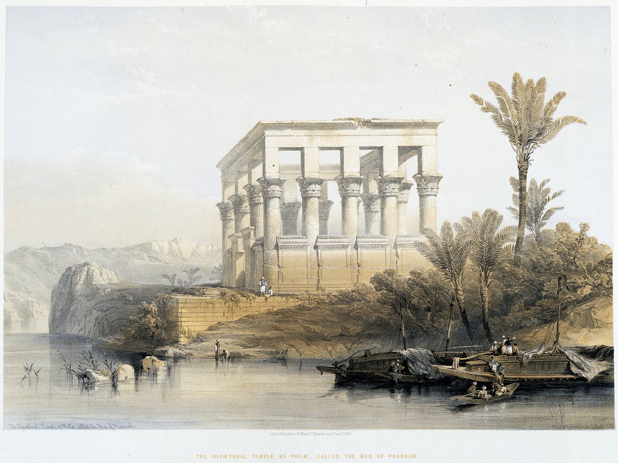 Der Hypäthrale Tempel in Philae, genannt das Bett des Pharao - in „Das Heilige Land“, London 1849 von David Roberts