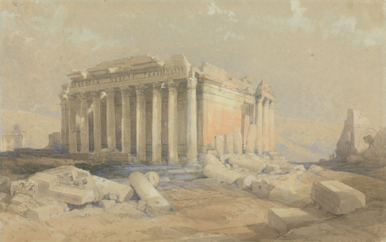Der Tempel von Baalbek von David Roberts