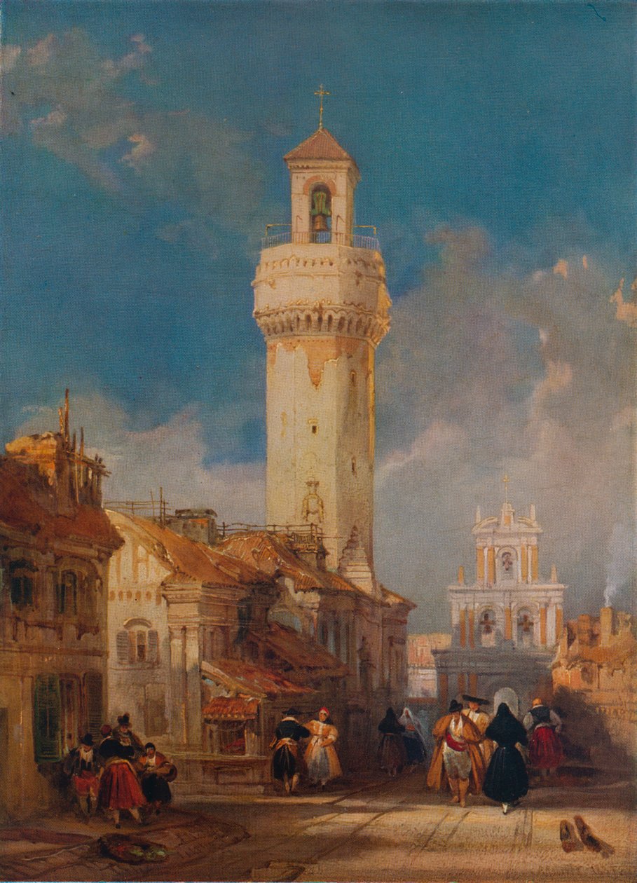 Der Turm der Kirche San Nicolás de la Villa, Córdoba von David Roberts