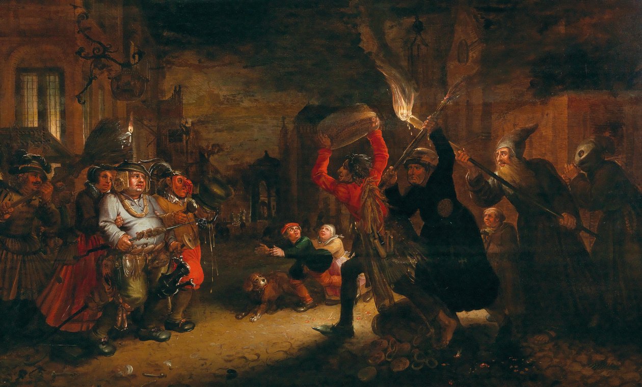 Der Kampf zwischen Karneval und Fastenzeit, frühes 17. Jahrhundert von David Vinckboons