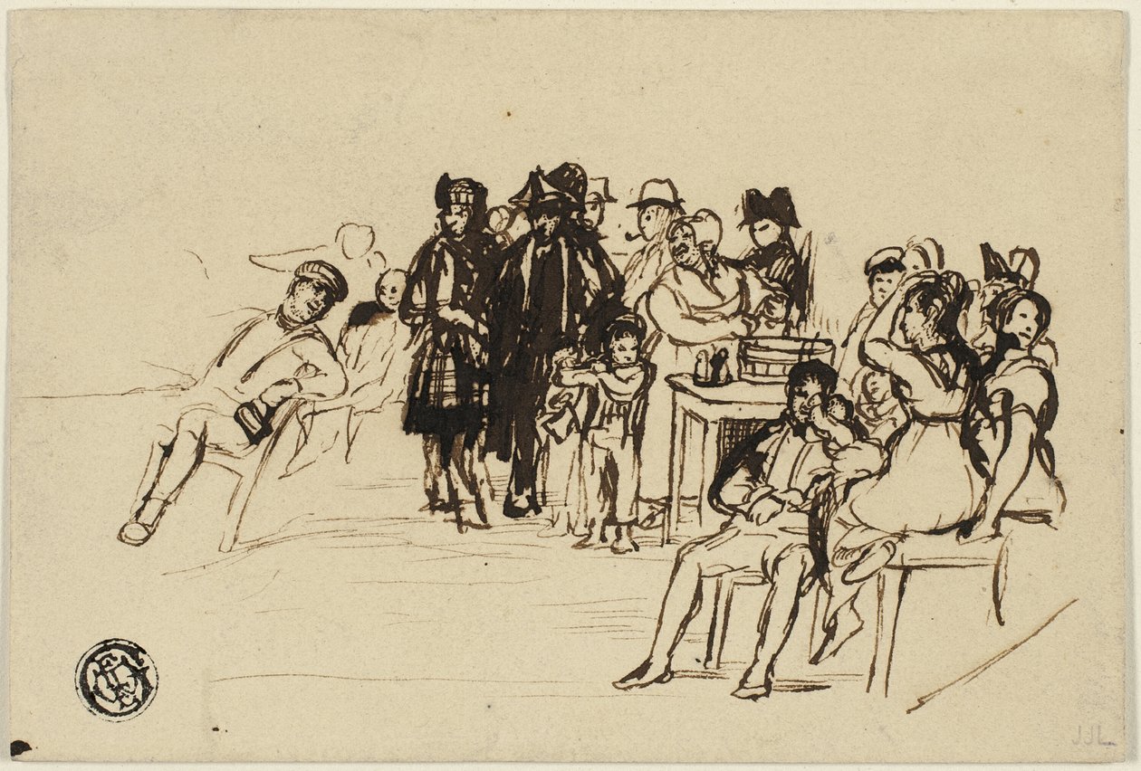 Studie für die rechte Gruppe von David Wilkie
