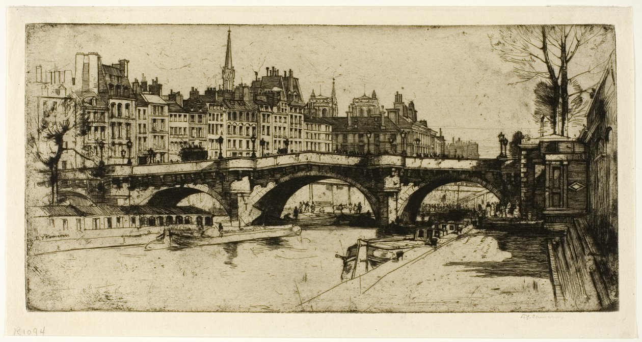 Pont Neuf, Platte eins aus dem Paris-Set von David Young Cameron