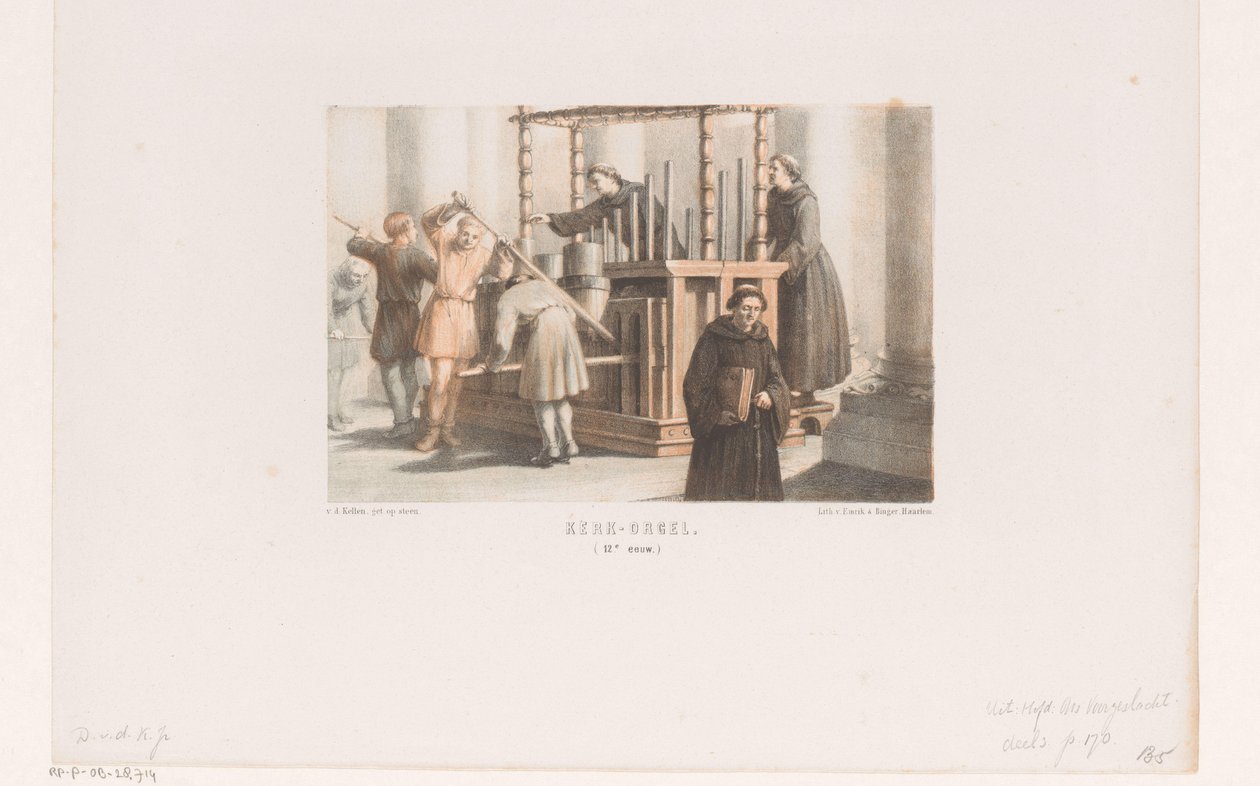 Kirchenorgel, 12. Jahrhundert von David van der Kellen