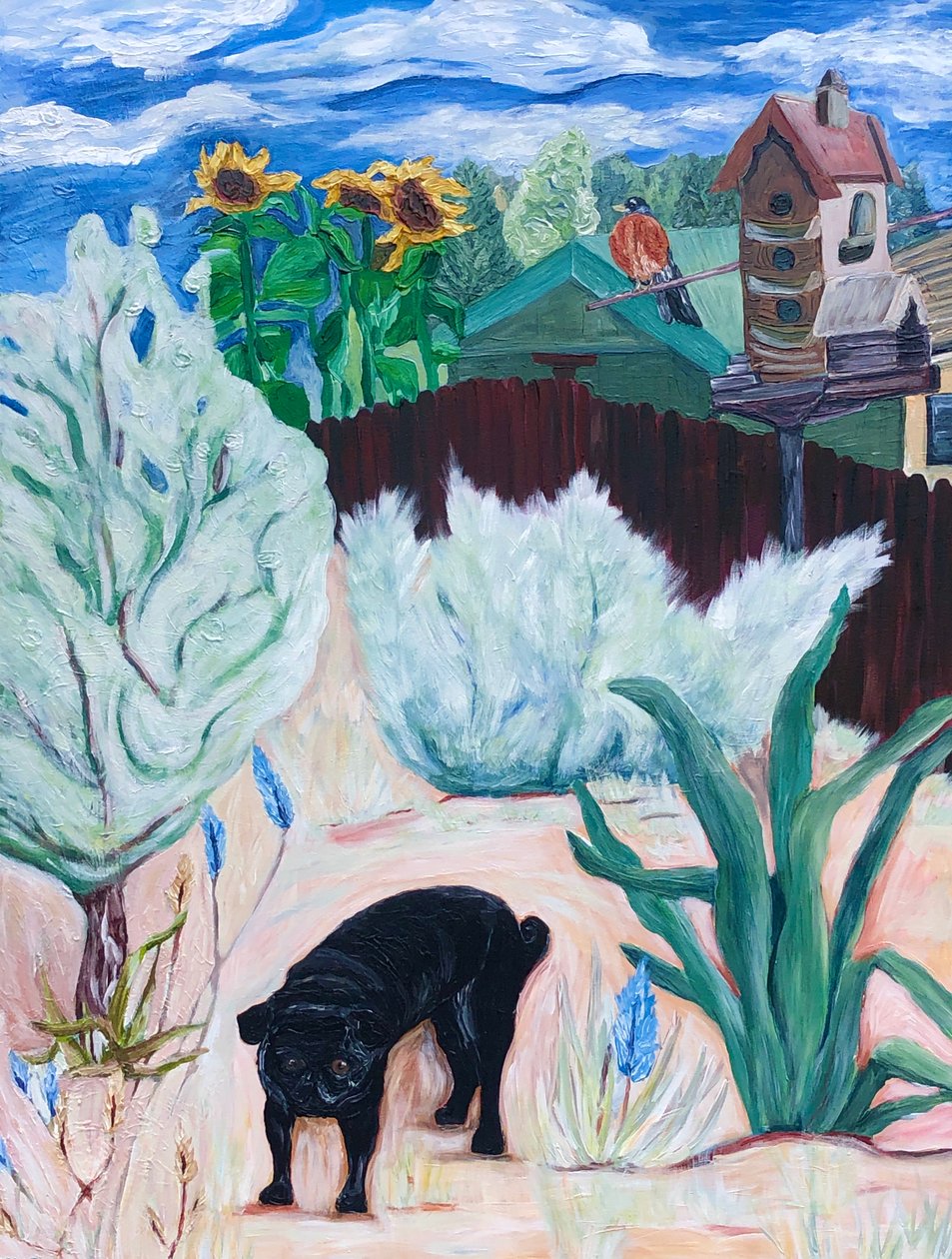 Hinterhof-Mops, 2016 von Deborah Eve Alastra