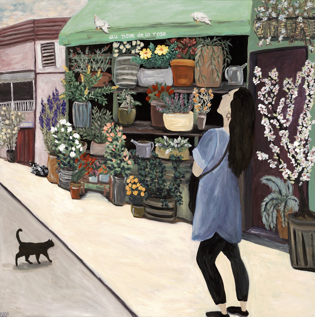 Blumenladen St. Germain, 2018 von Deborah Eve Alastra