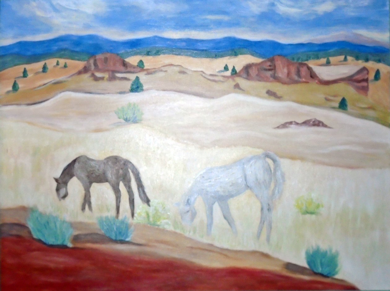 Wilde Pferde Warm Springs, 2011 von Deborah Eve Alastra