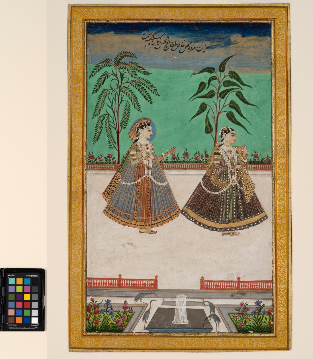 Zwei Frauen aus dem Harem von Tana Shah von Golconda, ca. 1800 von Deccani School