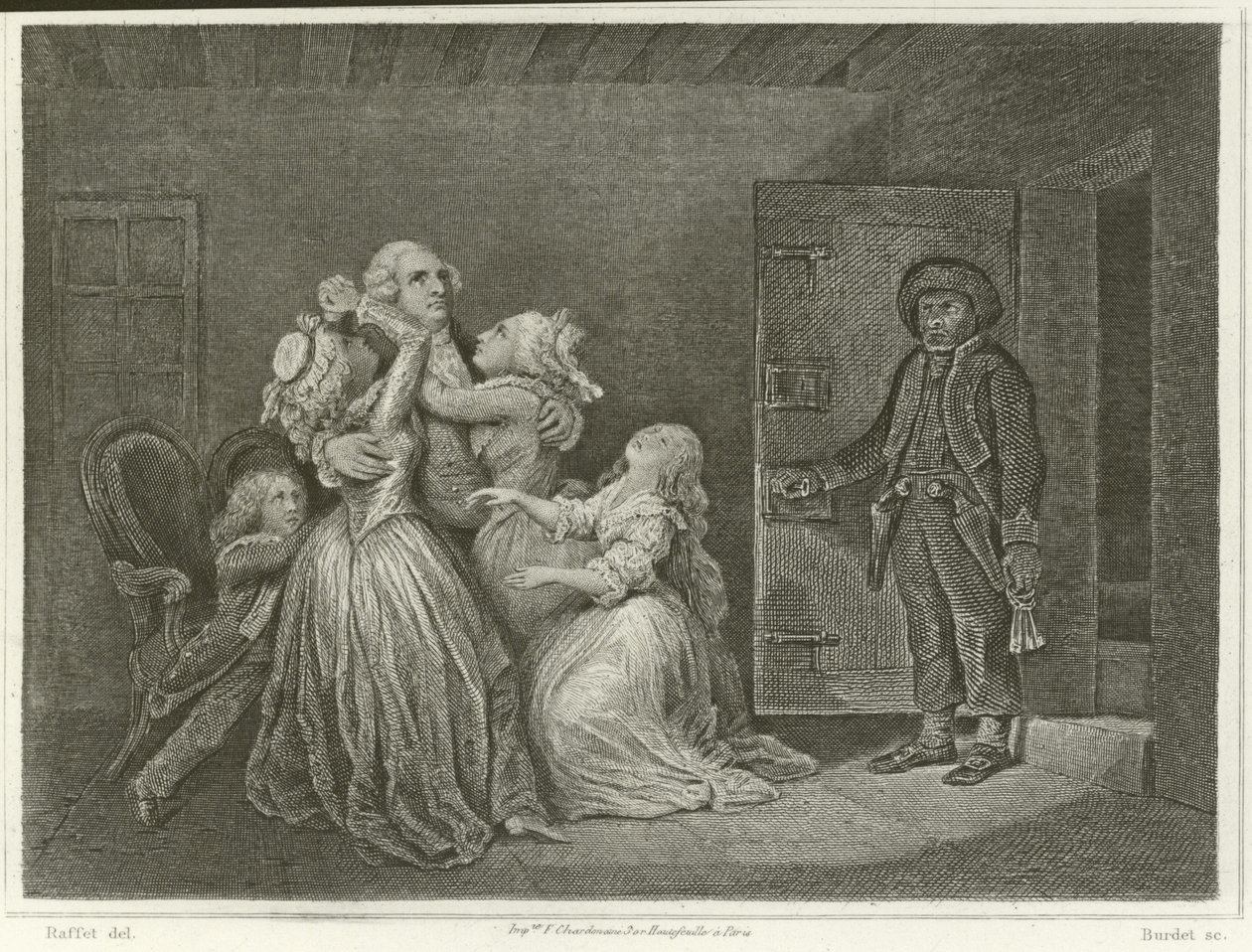 Ludwig XVI. und seine Familie von Denis Auguste Marie (after) Raffet