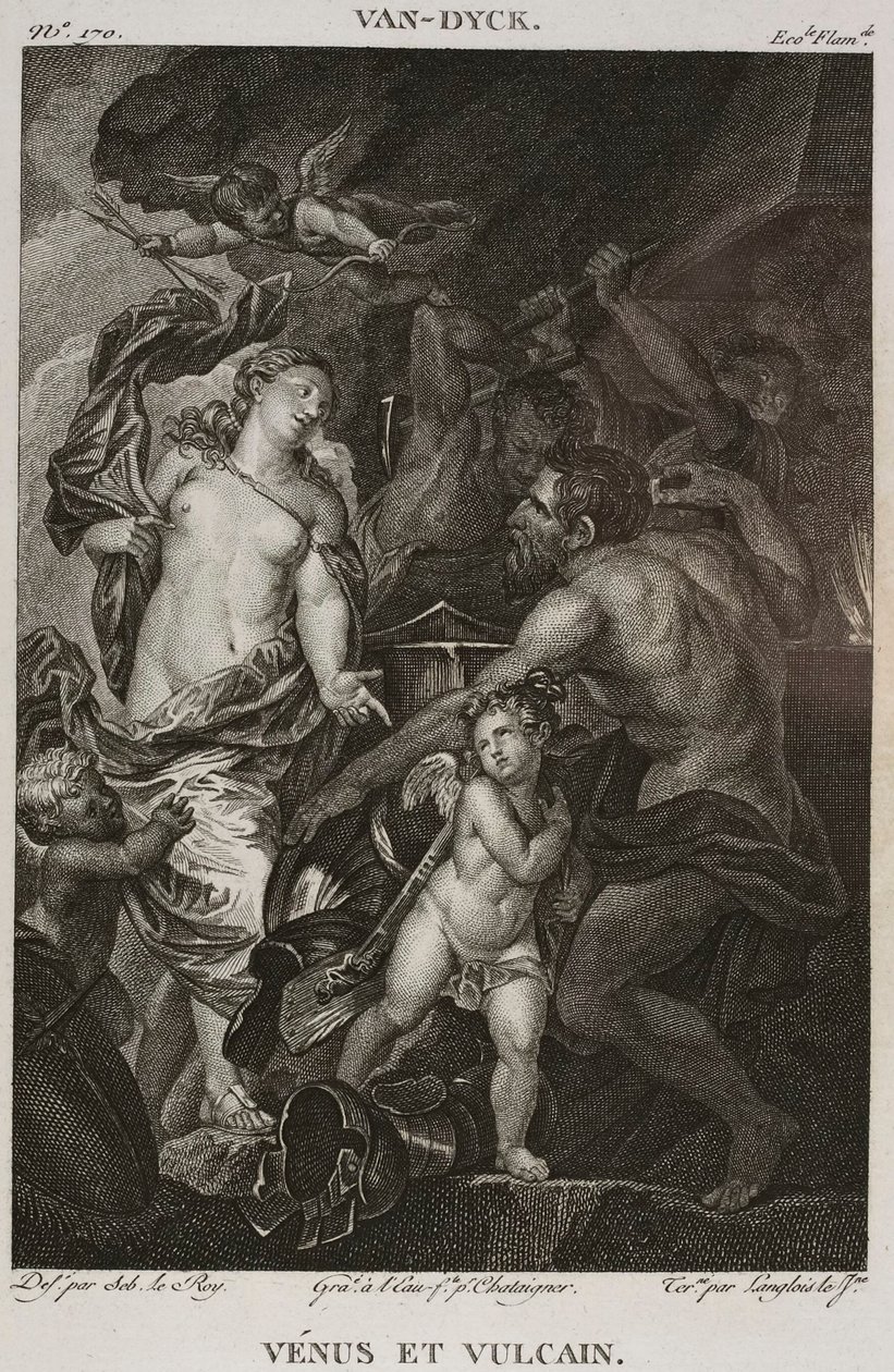 Venus und Vulkan, nach Antoine van Dyck von Denis Sebastien Leroy